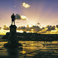 Buy canvas prints of Captain Cook Statue Whitby by Tim Hill