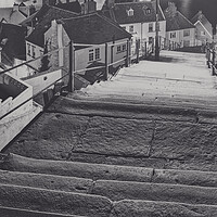 Buy canvas prints of 199 Steps black and white, Whitby by Tim Hill