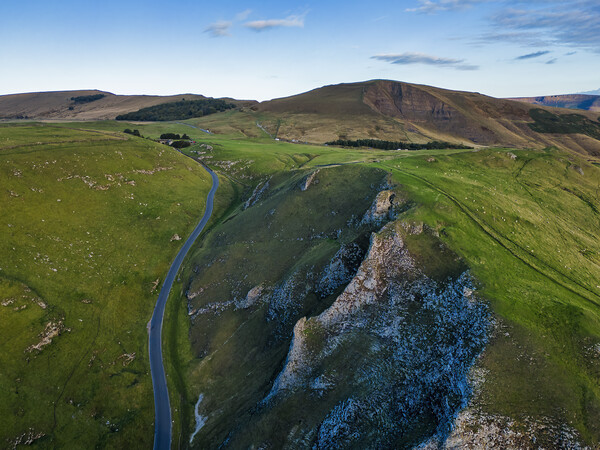 Winnats Pass to Mam Tor from Above Picture Board by Tim Hill