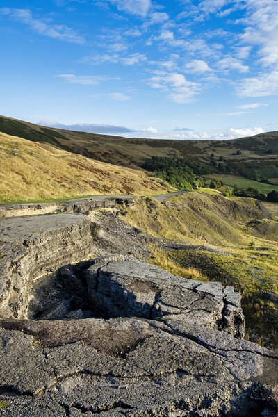 The Ruins of Mam Tor Road Picture Board by Tim Hill