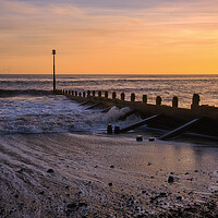 Buy canvas prints of Sunrise over Withernsea beach by Tim Hill