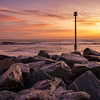 Buy canvas prints of Majestic Sunrise Over Withernsea Beach by Tim Hill