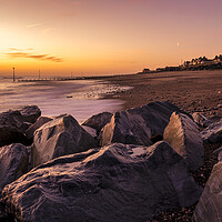 Buy canvas prints of Golden Hour on Withernsea Beach by Tim Hill