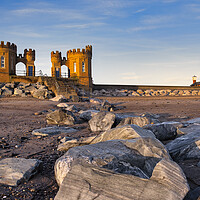 Buy canvas prints of Pier Towers or The Sandcastle at Withernsea by Tim Hill