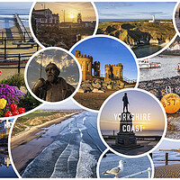 Buy canvas prints of Yorkshire Coast Collage by Tim Hill