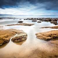 Buy canvas prints of Incoming Tide at North Beach, Scarborough by Tim Hill