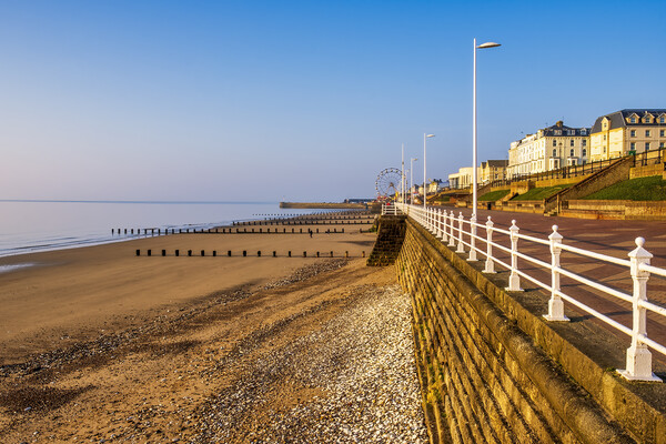 Serene Morning Stroll Along Bridlington Coast Picture Board by Tim Hill