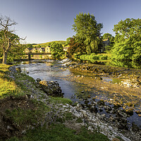 Buy canvas prints of River Wharfe near Linton Falls, Grassington by Tim Hill