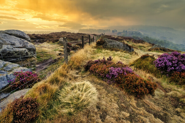 Peak District Sunrise, Surprise View Picture Board by Tim Hill