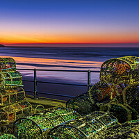 Buy canvas prints of Serene Sunrise over Filey Brigg by Tim Hill