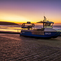 Buy canvas prints of Filey fishing boat ramp at sunrise by Tim Hill