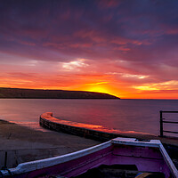 Buy canvas prints of Autumn Sunrise on Filey Brigg by Tim Hill