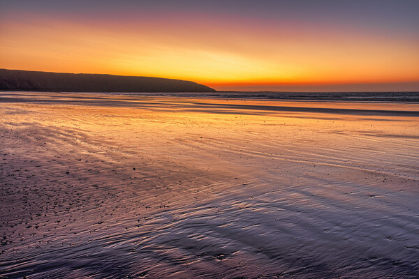 Golden Sunrise on Filey Beach Picture Board by Tim Hill