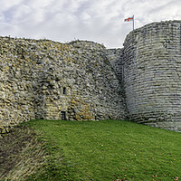 Buy canvas prints of Pontefract Castle Walls and Ramparts by Tim Hill