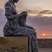 Buy canvas prints of The Gansey Girl sculpture Bridlington by Tim Hill