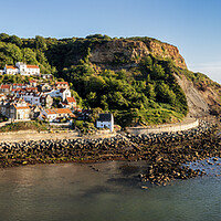 Buy canvas prints of Runswick Bay Panoramic by Tim Hill
