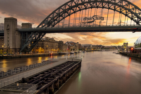 Newcastle Quayside Picture Board by Tim Hill