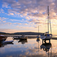 Buy canvas prints of Moody Sunrise over Abersoch Harbour by Tim Hill