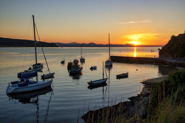 Abersoch Harbour Entrance at Sunrise Picture Board by Tim Hill