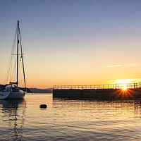 Buy canvas prints of Abersoch boat marina Sunrise by Tim Hill