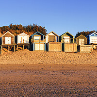Buy canvas prints of Abersoch Beach Huts Panoramic by Tim Hill