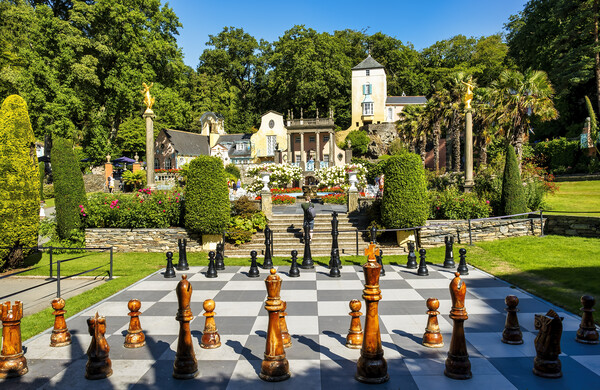 Giant Chess Set, Portmeirion Picture Board by Tim Hill