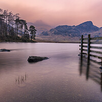 Buy canvas prints of Blea Tarn towards Langdale Pikes in Cumbria by Tim Hill