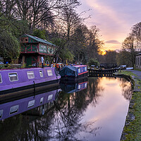 Buy canvas prints of A Golden Sunrise in the Upper Calder Valley by Tim Hill