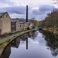 Buy canvas prints of Rochdale Canal Hebden Bridge by Tim Hill