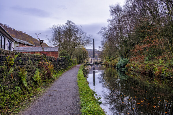Serene Reflections of Hebden Bridge Picture Board by Tim Hill