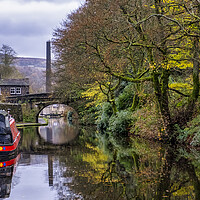 Buy canvas prints of Rochdale Canal Hebden Bridge by Tim Hill