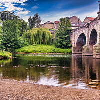 Buy canvas prints of Serene Summertime on Wetherby Bridge by Tim Hill