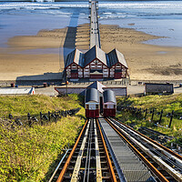 Buy canvas prints of Saltburn Cliff Lift or Funicular Railway by Tim Hill