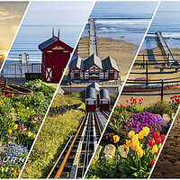 Buy canvas prints of Saltburn by the sea collage by Tim Hill