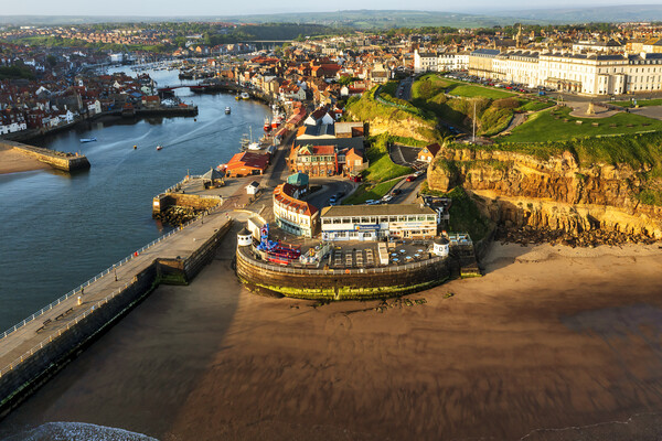 Whitby Beach and Harbour, North Yorkshire Picture Board by Tim Hill