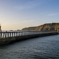 Buy canvas prints of Whitby East Pier Extension by Tim Hill