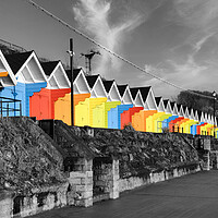 Buy canvas prints of Vibrant Memories of Scarborough Beach Huts by Tim Hill