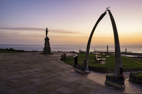 Sunrise Over Whitby Harbour Picture Board by Tim Hill