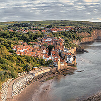 Buy canvas prints of Robin Hoods Bay along the Cleveland Way by Tim Hill