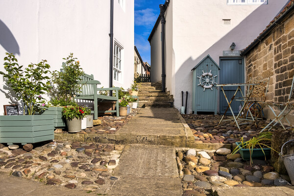 Cobbles and stone steps, Robin Hoods Bay Picture Board by Tim Hill