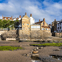 Buy canvas prints of Robin Hoods Bay beach and boat ramp by Tim Hill