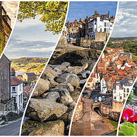 Buy canvas prints of Robin Hoods Bay Collage by Tim Hill