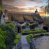 Buy canvas prints of Riverside Thatched Beauty by Tim Hill