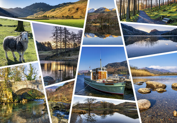 Majestic Lake District Scenery Picture Board by Tim Hill
