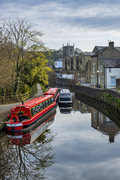 Skipton Leeds Liverpool Canal Picture Board by Tim Hill