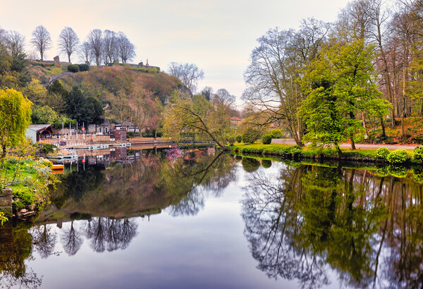 Riverside Reflections A Charming Yorkshire Town Picture Board by Tim Hill