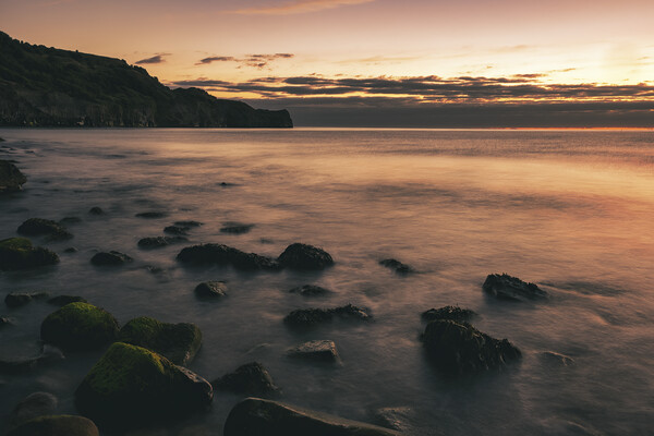 A Serene Sunrise over Sandsend Picture Board by Tim Hill