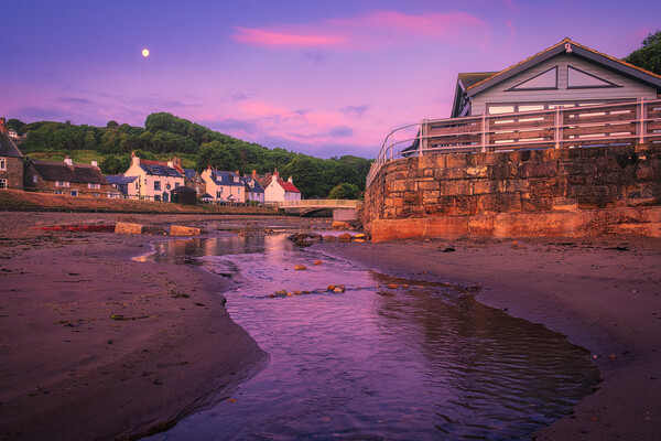 Sandsend Moonset North Yorkshire Picture Board by Tim Hill