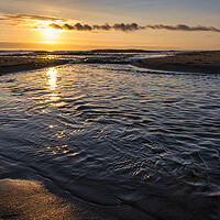 Buy canvas prints of Golden Sunrise on Sandsend Beach by Tim Hill
