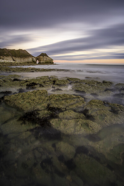 Captivating Thornwick Bay Seascape Picture Board by Tim Hill